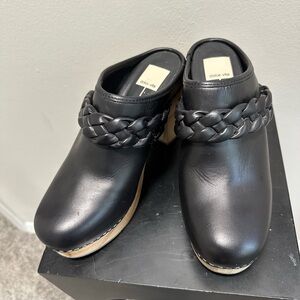 NWOB: Dolce Vita Black Braided Leather Mules